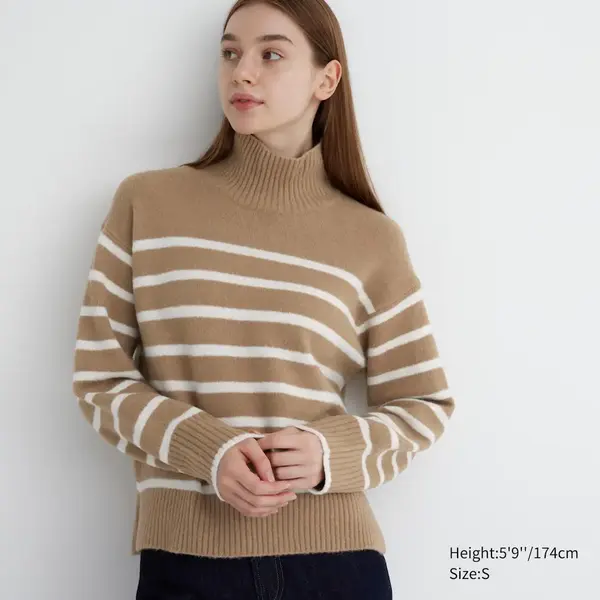 Pull En Maille Soufflée Col Haut | UNIQLO