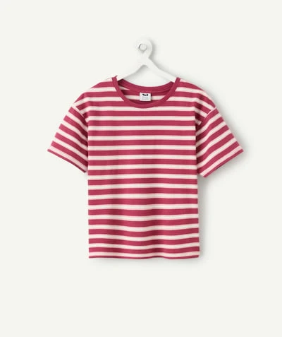 T-shirt fille droit rayé