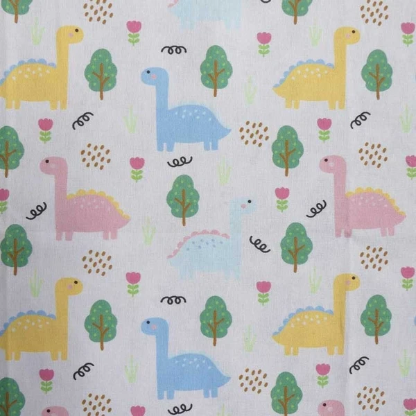 Tissu Coton Imprimé Dinosaures - Tissus des Ursules