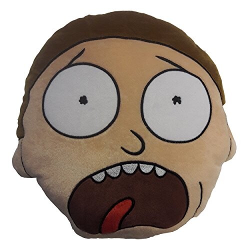 Rick et Morty Brodée en Peluche Coussin Polyester - Multicolore - 32 x 8 x 32 cm