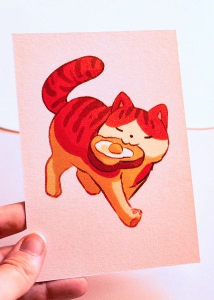 Minis prints - Chat voleur de tartine