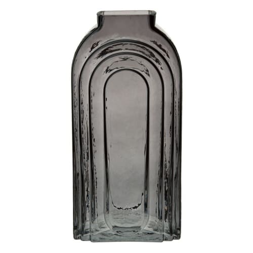 Vase en verre gris H26
