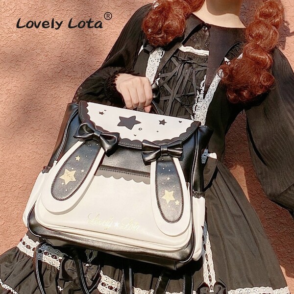 Lolita sac à dos vintage falbala mignon nœud papillon amour kawaii fille sac à main loli cos gothique lolita sac à bandoulière étudiant japonais doux | AliExpress