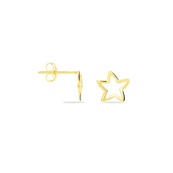 Boucles D'oreilles Puces Alphonsine Etoile De Mer Or Jaune