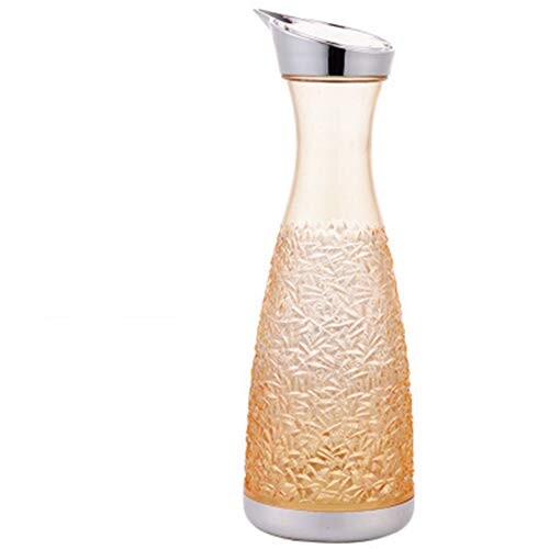 🧚🤗Bouilloire en verre borosilicate sans plomb YYFZ en verre pour bouteille d'eau, pour lait, vin rouge, eau froide, jus, café chaud, boissons glacées, thé glacé et boissons à base de jus-gold