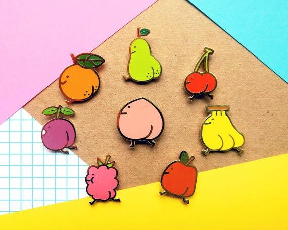 broches d’émail de butin fruité