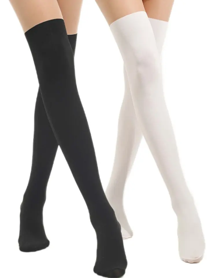 2 paires Collants bicolore