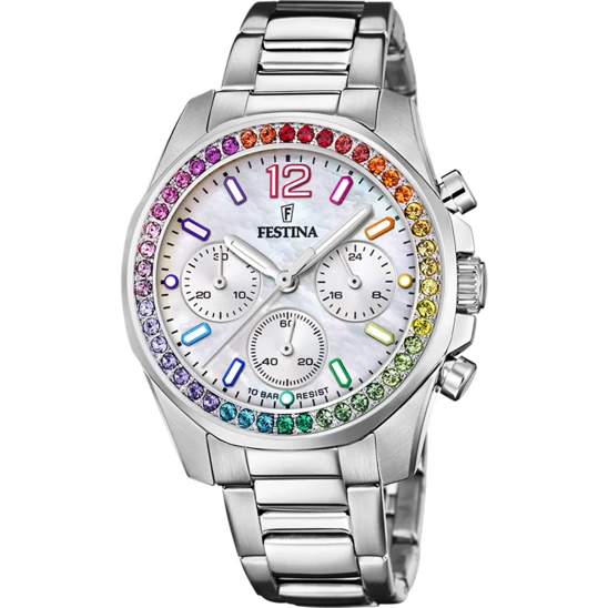 MONTRE FESTINA F20606/2 IVORY, BRACELET ACIER INOXYDABLE, FEMME