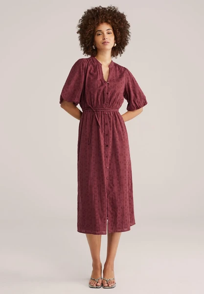 WE Fashion Robe chemise - vintage red/rouge foncé chiné - ZALANDO.FR