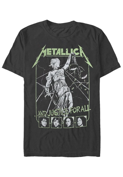 Metallica - Justice Faces Charcoal - T-Shirt