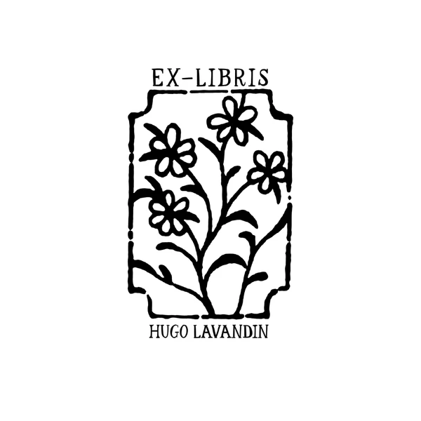 Personalized Ex-Libris Stamp with flower - Bouquet of Flowers