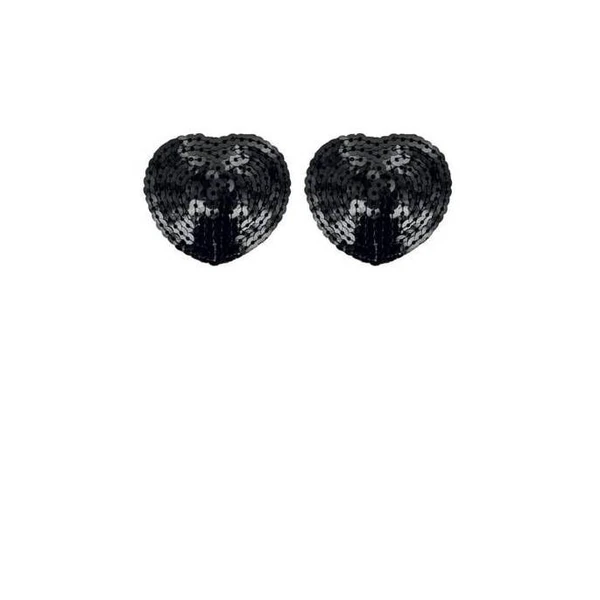 NIPPLES NOIRS SEQUIN COEUR