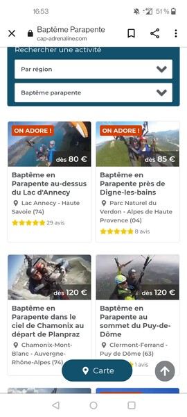 VOL EN PARAPENTE