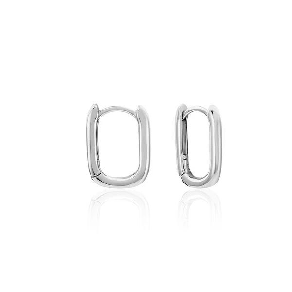 Créoles Carlyn Argent Blanc