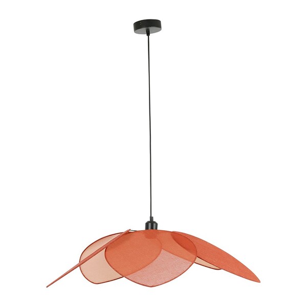 Suspension en lin japandi d70cm terracotta