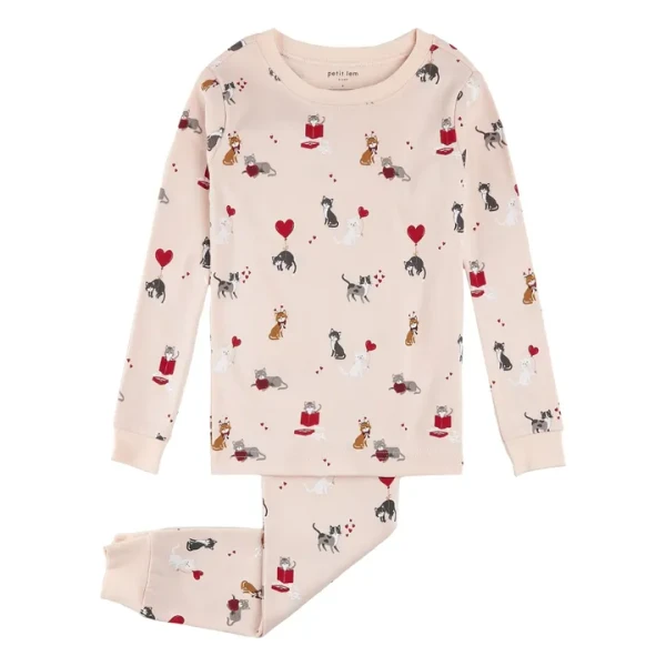 Pyjama Chats Coton Bio | Rose