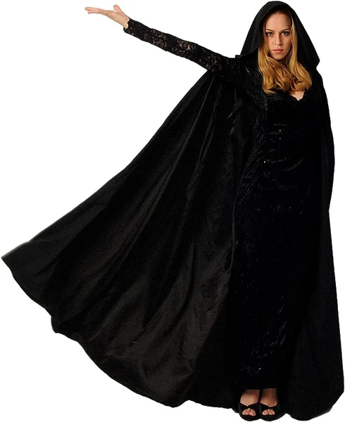 Buen Don Cape à Capuche, Costume Halloween en Velours Brillant - Parfait pour Hommes, Femmes et Enfants - Disponible en 5 Tailles - Idéal pour Halloween, Carnaval et Les Fêtes
