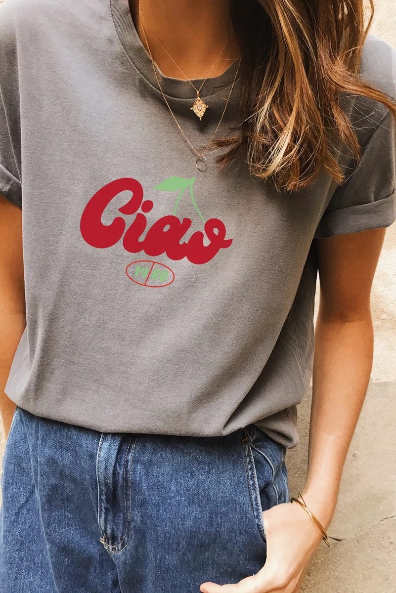 Tee shirt light grey délavé PERSONNAISABLE CIAO