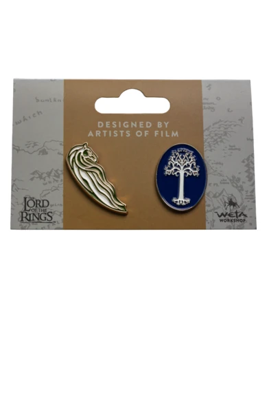 COLLECTIBLE PIN SET - ROHAN HORSE & WHITE TREE OF GONDOR