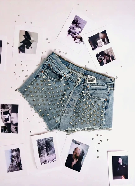 The Ragged Priest Studded Levis Shorts