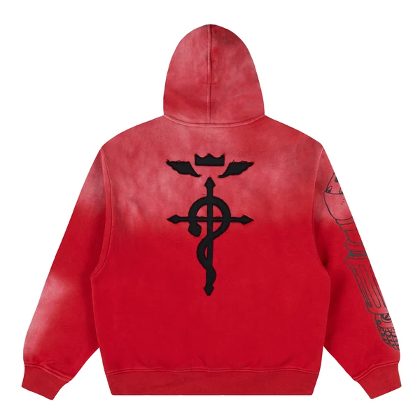 FMAB EDWARD ZIP UP HOODIE (RED) *PRE-ORDER*