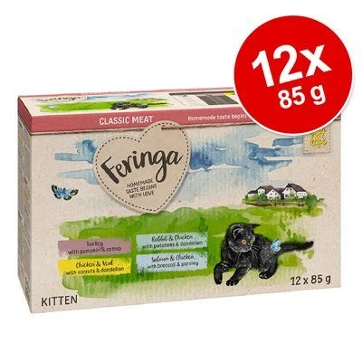 Feringa Kitten Classic Meat Menu 12 x 85 g pour chaton