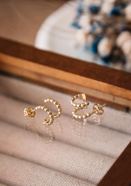 Mini créoles doubles - Billes