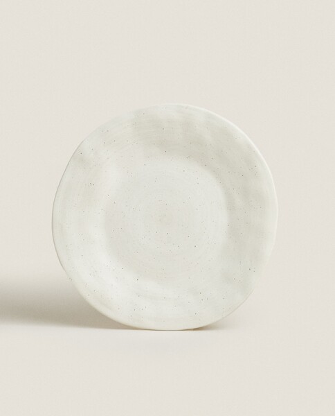 ASSIETTE PLATE SPIRALE GRÈS