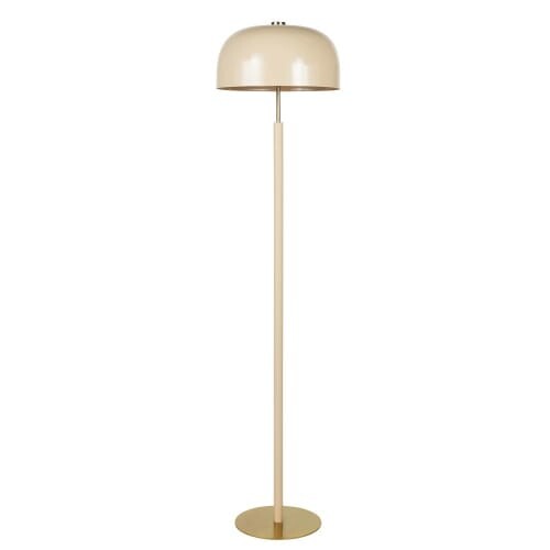 Lampadaire en métal doré et laqué crème H155 | Maisons du Monde