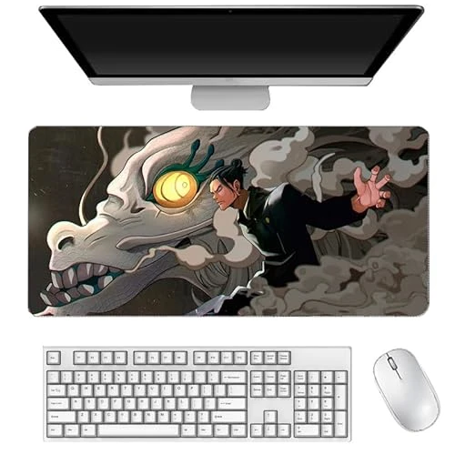 Xingchangda Fushiguro Toji/Geto Suguru/Gojō Satoru Anime Tapis de souris XXL Grand tapis de souris de jeu Base en caoutchouc antidérapant pour ordinateur de bureau et ordinateur portable