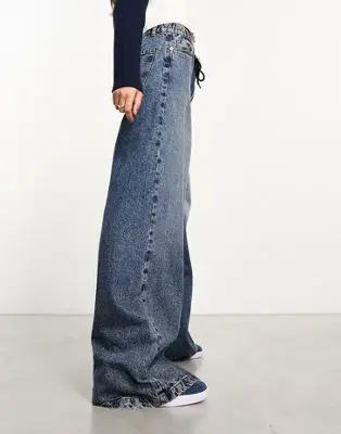 ASOS DESIGN - Jean à enfiler - Bleu moyen | ASOS