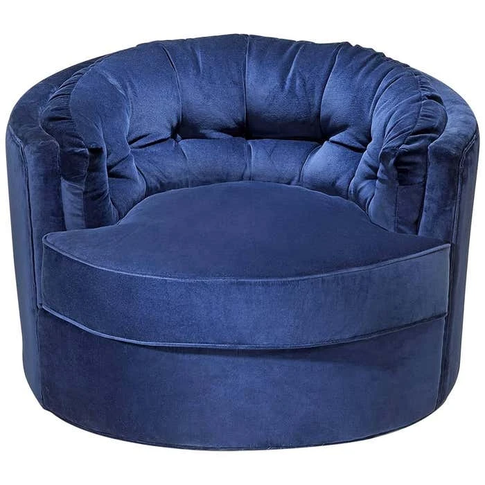 Fauteuil Kalaha en velours bleu ou velours turquoise - En vente sur 1stDibs