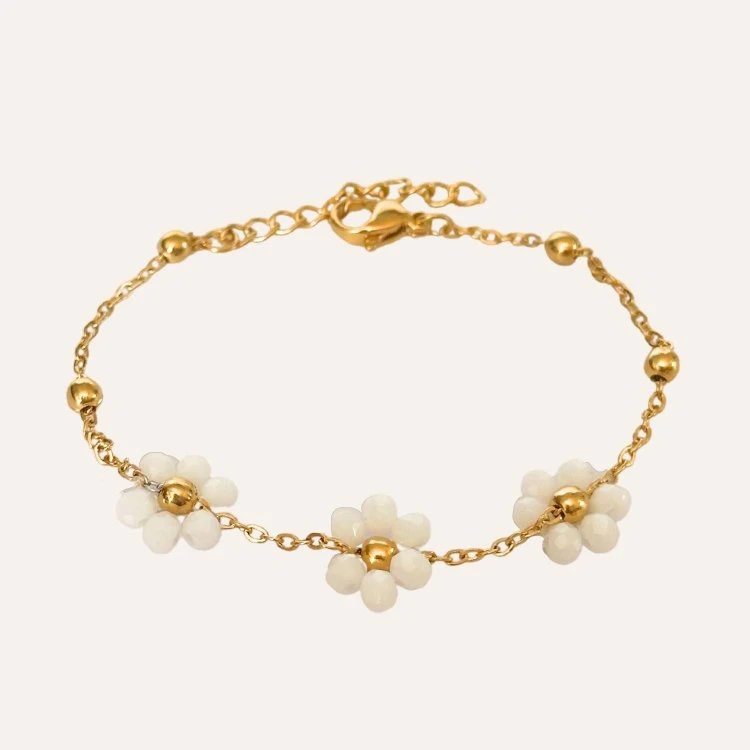 Bracelet Marguerite - Blanc