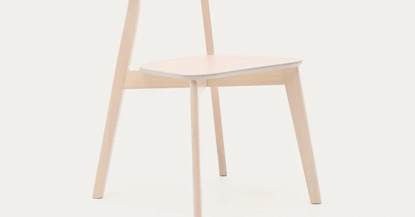 Chaise Safina en placage de chêne et bois d'hévéa | Kave Home France