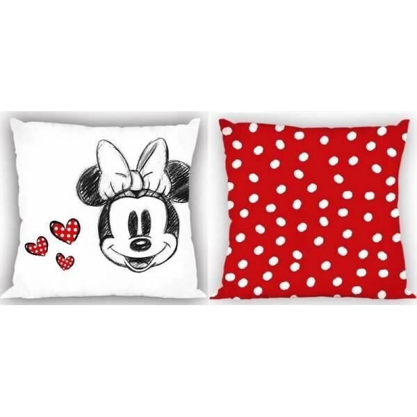 Coussin Carré Rouge et Blanc Minnie Mouse 35 X 35 CM