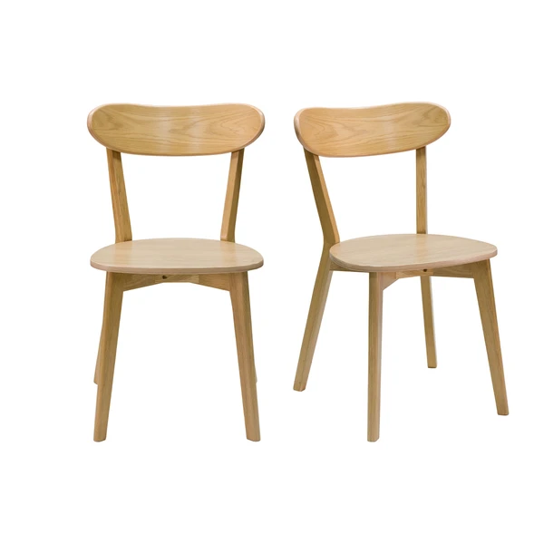 Chaises vintage en bois (lot de 2) DOVE