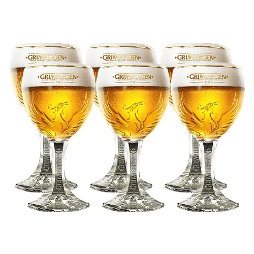 Verres à bière Grimbergen sur pied 250 ml - 6 pièces