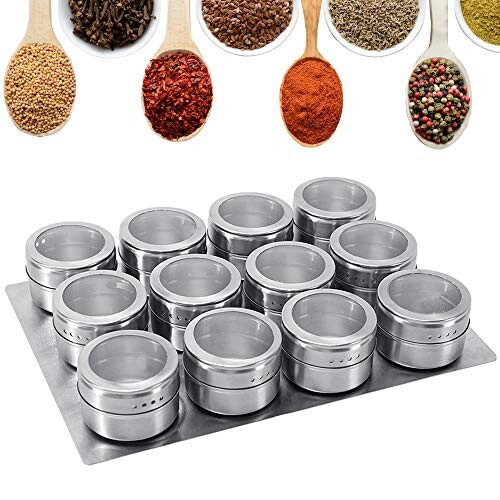 12 Pots à épices aimantés