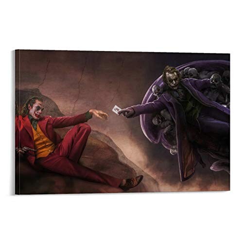 Heath Ledger Poster sur toile Joaquin Phoenix Joker Impression moderne pour chambre à coucher 30 x 45 cm