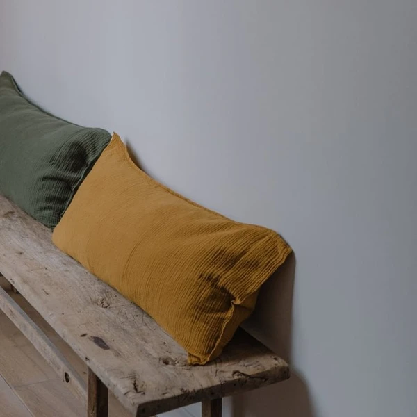 Grand Coussin Déhoussable Double Gaze de Coton