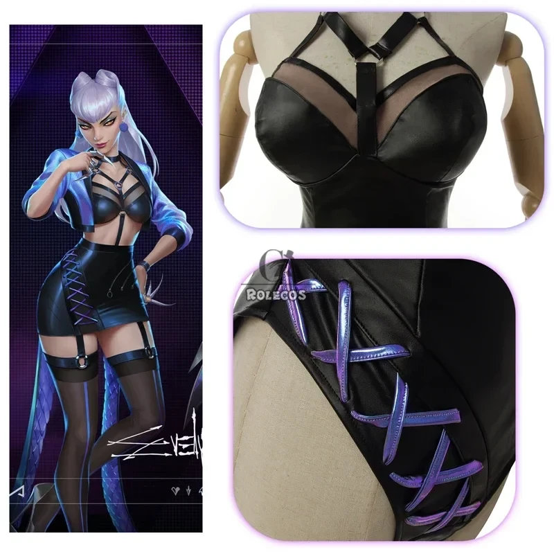 KL2 ROLECOS KDA Evelynn lapin fille Costume KDA ALL OUT Costume Sexy Cosplay Costume pour femmes lapin Costume combinaison LOL Game6 # Mm - AliExpress