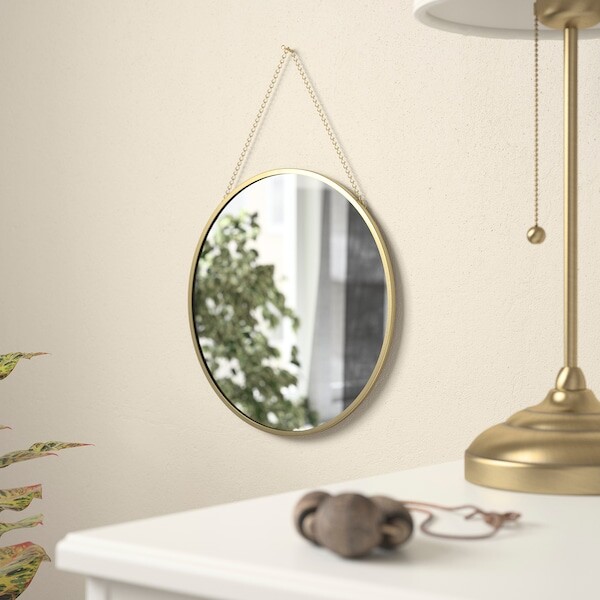 LASSBYN Miroir - couleur or 25 cm