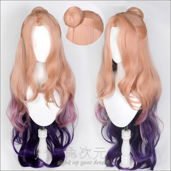Seraphine – perruque de Cosplay synthétique LOL Ocean Song, cheveux longs mélangés roses et violets de 100cm, résistants à la chaleur, jeu de rôle pour fête d'halloween - AliExpress 200000532