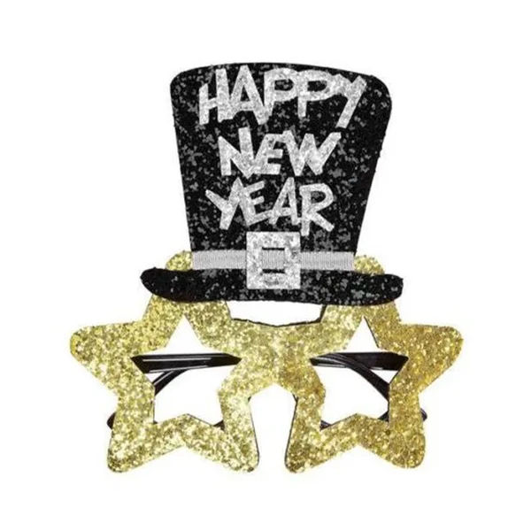 Lunettes scintillantes avec cadre pour photo, chapeau étoile, accessoires de bonne année, fête du Nouvel An, lunettes, décor de Noël, cadeaux pour enfants, acclamations, 2024 - AliExpress 15