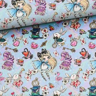 Tissu coton premium - Alice au pays des Merveilles | Rascol