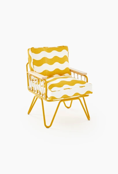 Fauteuil croisette enfant imprimé, en métal et coton - HONORE X MONOPRIX - Exclusivité web