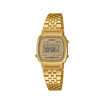 Montre Casio femme résine doré bracelet acier doré