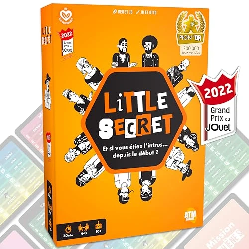 ATM Gaming Little Secret - Jeu de société - Concept de l'Imposteur - Jeu d’Ambiance et de Bluff en Famille et Entre Amis - Jeu de Cartes dès 10 Ans - Saurez-Vous démasquer Les traîtres ?