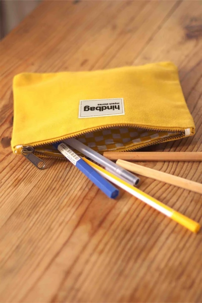 Pochette à fermeture éclair jaune Safran - Lou 🌈