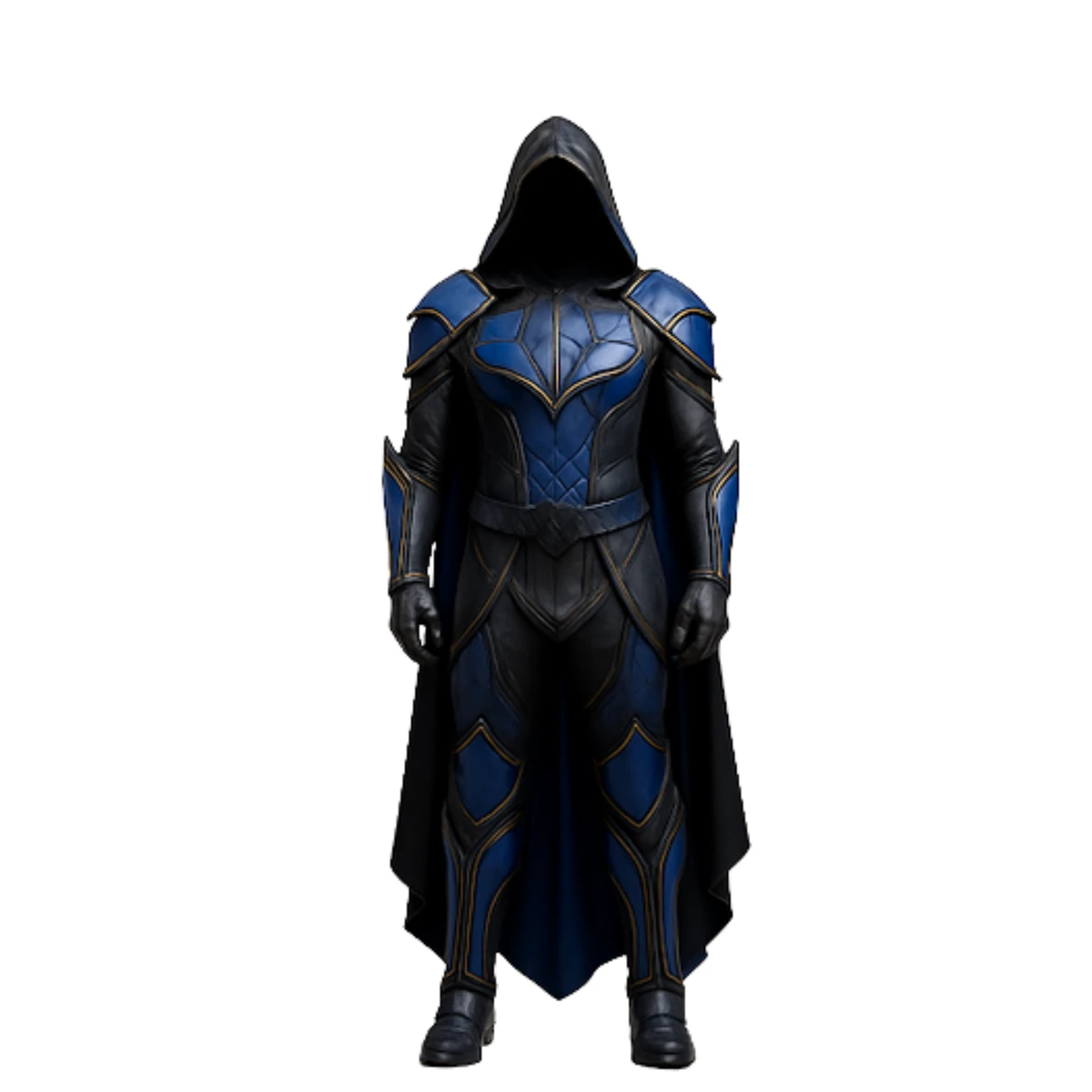 Handmade Black Leather Medieval Cloak Armor Set: Gothic Knight LARP Cosplay